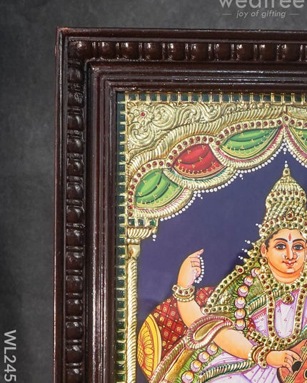 Tanjore Painting Saraswathi - 18X14 Inches Wl2455