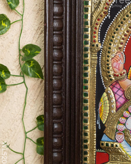 Tanjore Painting - Saraswathi - Semi Embossed - 15x12 inch - WL5202 - Tanjore Painting