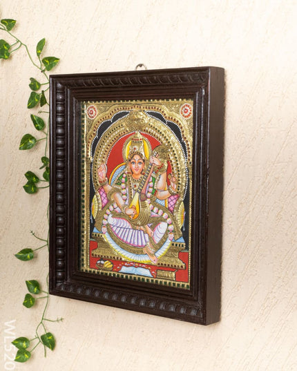 Tanjore Painting - Saraswathi - Semi Embossed - 15x12 inch - WL5202 - Tanjore Painting
