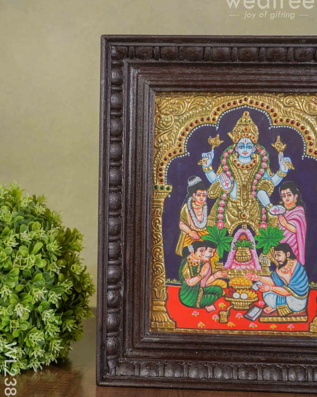 Tanjore Painting Sathya Narayanan - (10X8) Wl2384