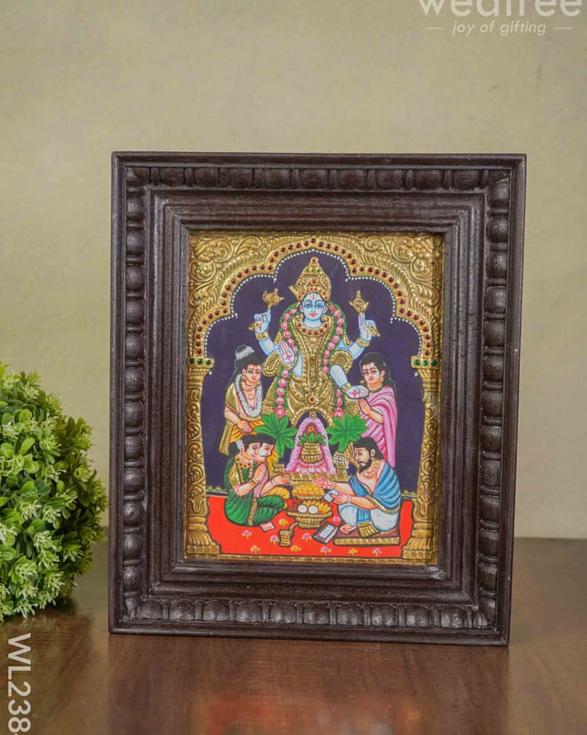 Tanjore Painting Sathya Narayanan - (10X8) Wl2384
