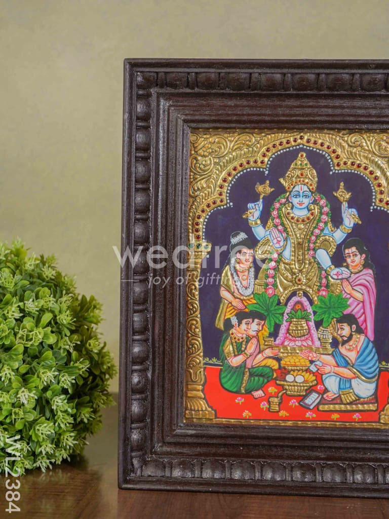 Tanjore Painting Sathya Narayanan - (10X8) Wl2384