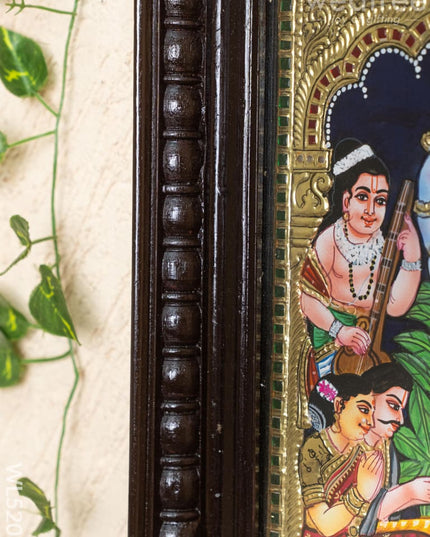 Tanjore Painting - Satyanarayana - Flat (Gold Foil) - 12x10 inch - WL5206 - Tanjore Painting