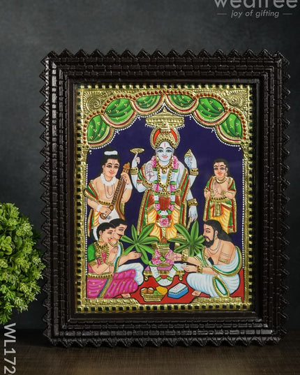 Tanjore Painting Satyanarayana Swamy 15X12 - Wl1720