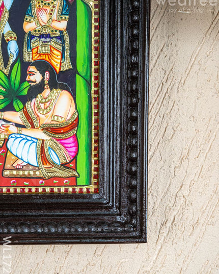 Tanjore Painting - Satyanarayana - Flat (Gold Foil) - 15x12inch - WL1720 - Tanjore Painting