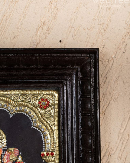 Tanjore Painting - Shiv Parivar - Semi Embossed - 12x10 inch - WL5235 - Tanjore Painting