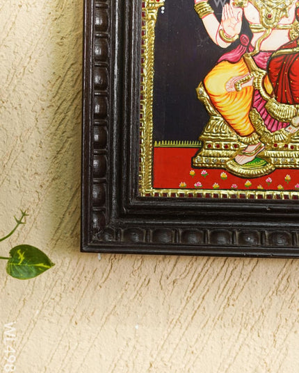 Tanjore Painting - Shivan Parvathi - Flat - 12*10 inch - WL4985 Tanjore Painting