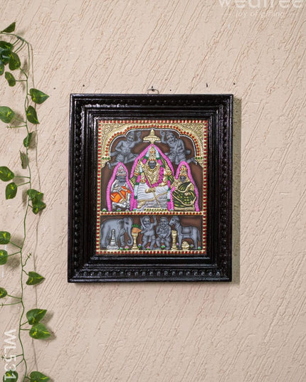 Tanjore Painting - Thiruparankundram Murugan - Flat (Gold Foil) - 12x10 inch - WL5312 - Tanjore Painting