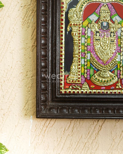 Tanjore Painting - Tirupathi Balaji - Flat - 10*8 inch - WL4988 Tanjore Painting
