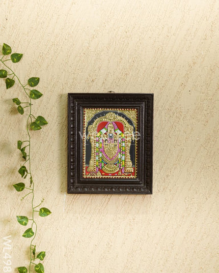 Tanjore Painting - Tirupathi Balaji - Flat - 10*8 inch - WL4988 Tanjore Painting
