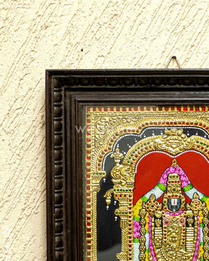 Tanjore Painting - Tirupathi Balaji - Flat (Gold Foil) - 15x12 inch - WL3970 Tanjore Painting
