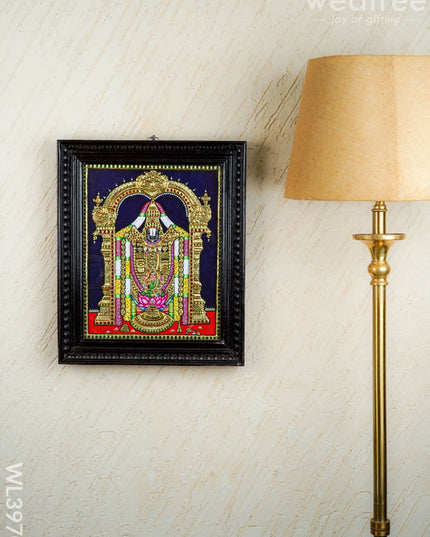 Tanjore Painting - Tirupathi Balaji - Flat (Gold Foil) - 15x12 inch - WL3970 - Tanjore Painting