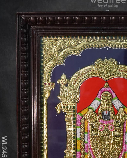 Tanjore Painting Tirupathi Balaji - 18X14 Inches Wl2456
