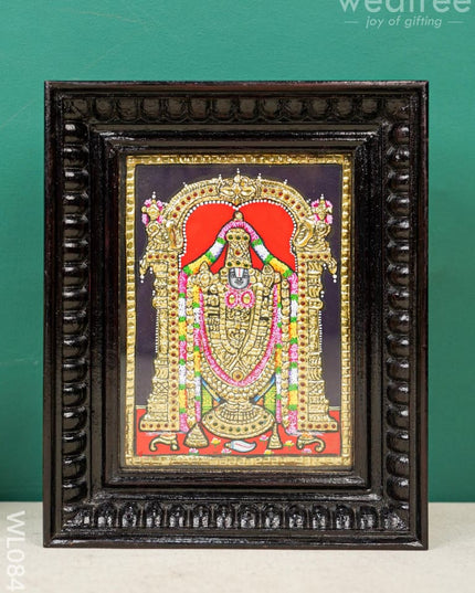 Tanjore Painting Tirupathi Balaji: 8X6 Inches - Wl0847 Painting