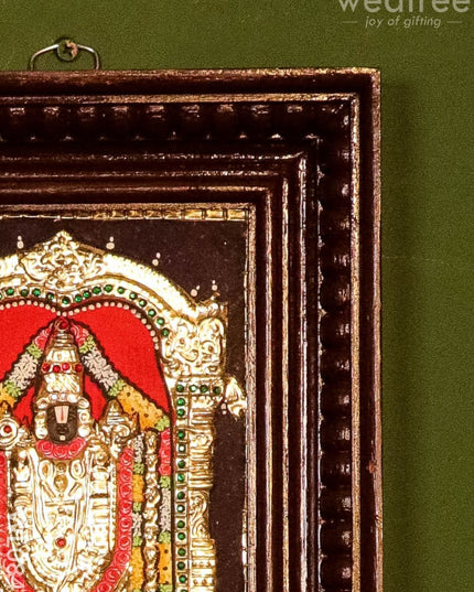 Tanjore Painting Tirupathi Balaji: 8X6 Inches - Wl0847 Painting