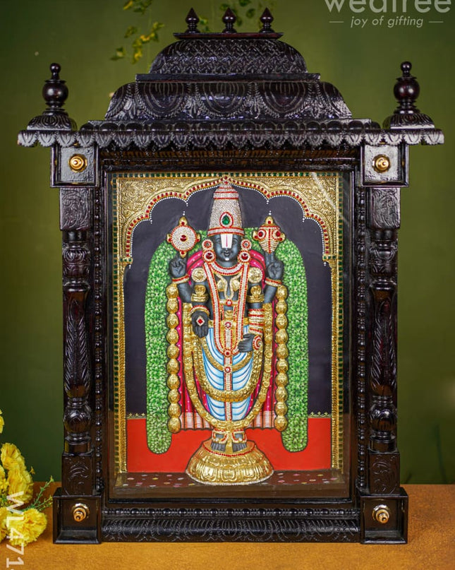 Tanjore Painting - Balaji 24 X 18 Inch Fully Embossed Wl4714