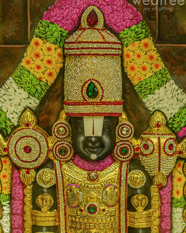 Tanjore Painting (Embossed) Tirupathi Balaji - 4X3Ft Wl3799