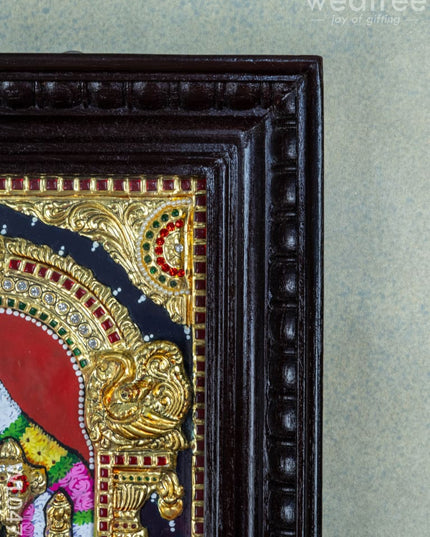 Tanjore Painting - Tirupathi Balaji Padmavathi Thayar - Semi Embossed - 24x18 inch - WL0473 - Tanjore Painting