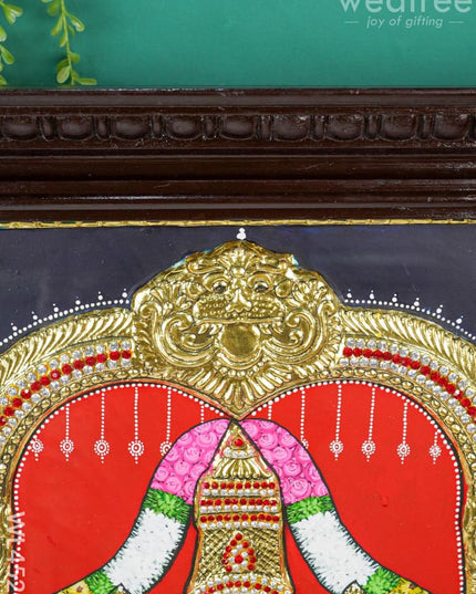 Tanjore Painting - Tirupati Balaji 24 X 18 Inch Semi Embossed Wl4520