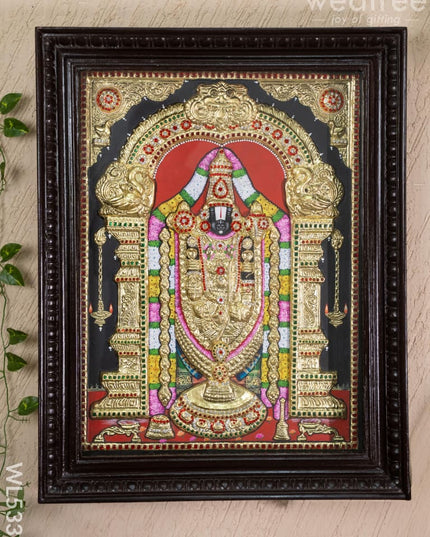 Tanjore Painting - Tirupathi Balaji - Semi Embossed - 24x18 inch - WL5335 - Tanjore Painting