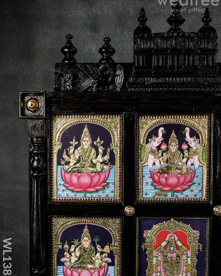 Tanjore Painting Lord Tirupathi Balaji With Ashtalakshmi:  42X32 Inches - Wl1389