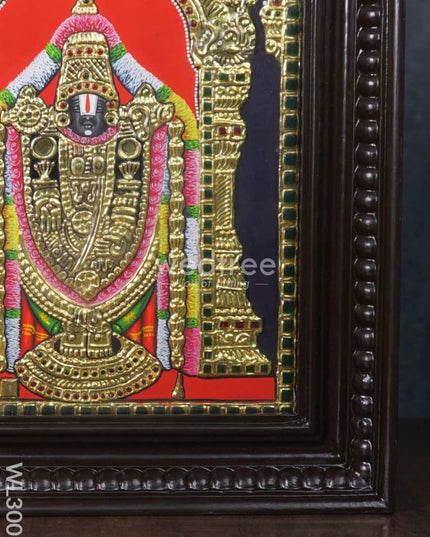 Tanjore Painting Tirupati Balaji - 12 X 10 Inch Wl3001