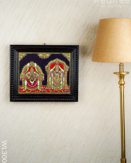 Tanjore Painting - Tirupati Balaji and Padmavathi Thayar - 15x12 inch - WL3000 - Tanjore Painting