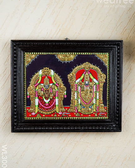 Tanjore Painting - Tirupati Balaji and Padmavathi Thayar - 15x12 inch - WL3000 - Tanjore Painting