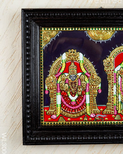 Tanjore Painting - Tirupati Balaji and Padmavathi Thayar - 15x12 inch - WL3000 - Tanjore Painting