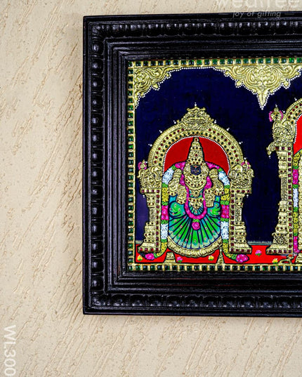 Tanjore Painting - Tirupati Balaji and Padmavathi Thayar - 15x12 inch - WL3000 - Tanjore Painting