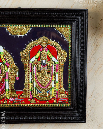 Tanjore Painting - Tirupati Balaji and Padmavathi Thayar - 15x12 inch - WL3000 - Tanjore Painting