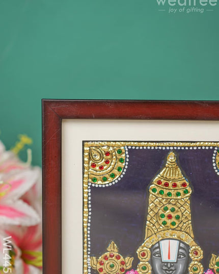 Tanjore Painting - Tirupati Balaji 6 X Inch Flat [Gold Foil] Wl4458