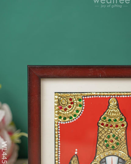 Tanjore Painting - Tirupati Balaji 6 X Inch Flat [Gold Foil] Wl4458