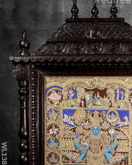 Tanjore Painting - Vishwaroopam:  26X19 Inches Wl1387