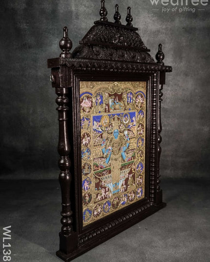 Tanjore Painting - Vishwaroopam:  26X19 Inches Wl1387