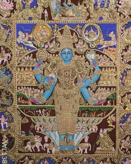 Tanjore Painting - Vishwaroopam:  26X19 Inches Wl1387
