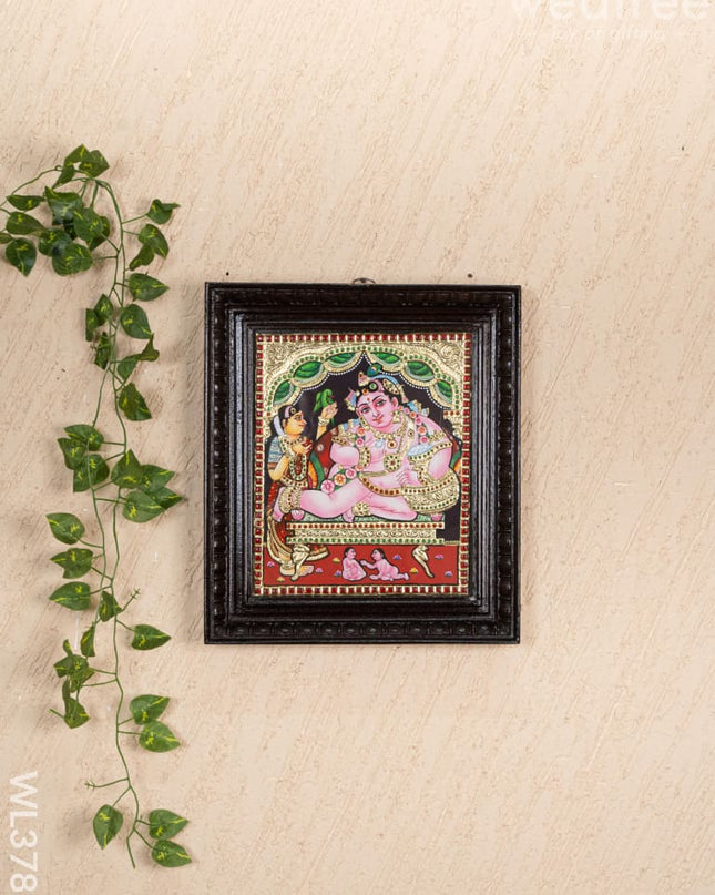 Tanjore Painting - Vithoba Krishna - Flat (Gold Foil) - 12x10 inch - WL3788 - Tanjore Painting