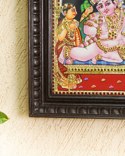 Tanjore Painting - Butter Krishna - Flat - 12*10 inch - WL4986 Tanjore Painting