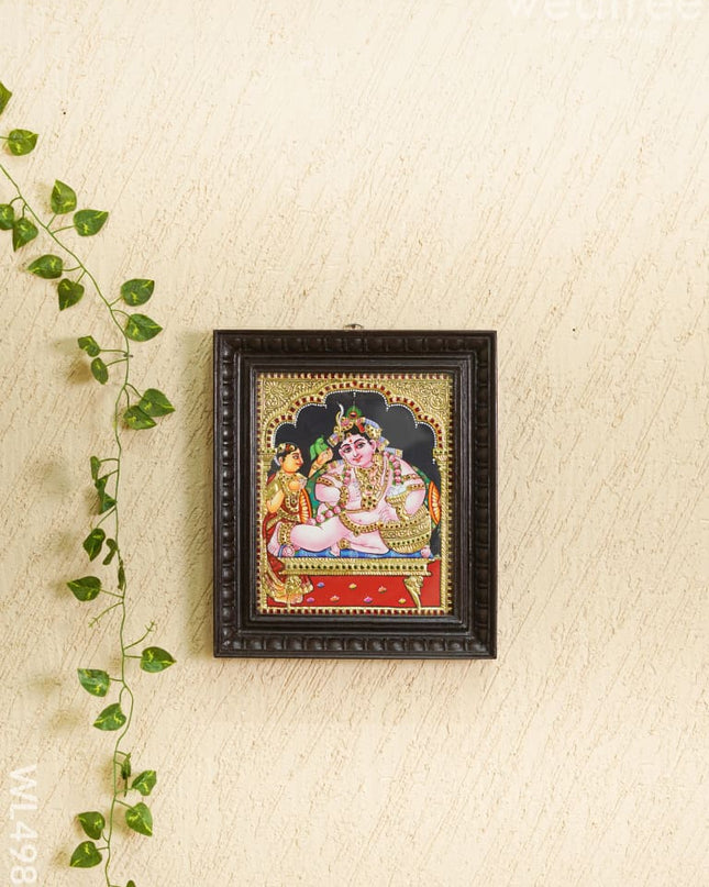 Tanjore Painting - Butter Krishna - Flat - 12*10 inch - WL4986 Tanjore Painting
