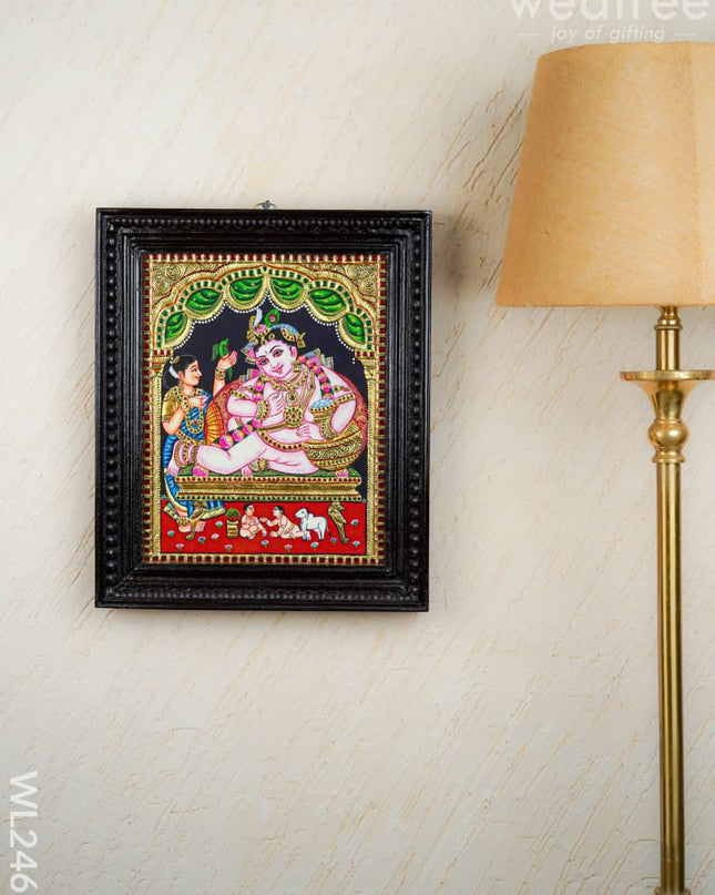 Tanjore Painting - Vithoba Krishna - Flat (Gold Foil) - 15x12 inch- WL2466 - Tanjore Painting