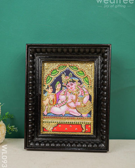 Tanjore Painting Butter Krishna: 8X6 Inches - Wl0939