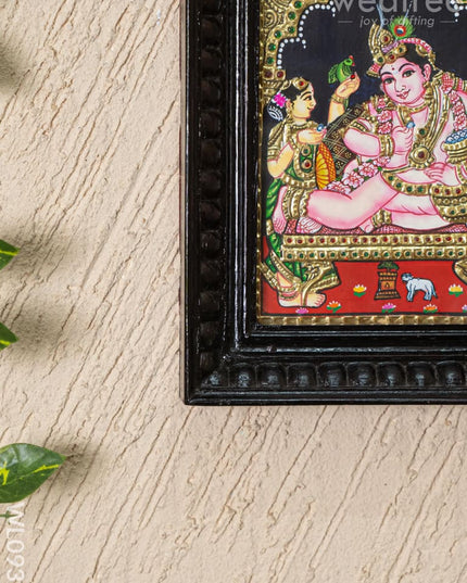 Tanjore Painting - Vithoba Krishna - Flat (Gold Foil) - 8x6 inch - WL0939 - Tanjore Painting