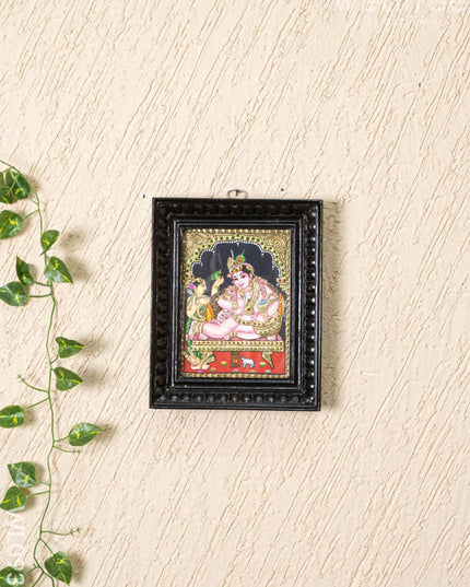 Tanjore Painting - Vithoba Krishna - Flat (Gold Foil) - 8x6 inch - WL0939 - Tanjore Painting