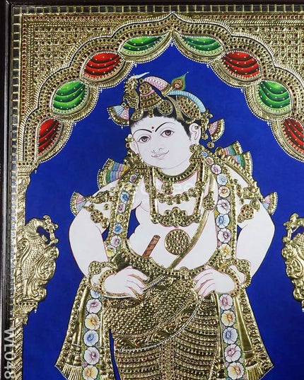 Tanjore Painting Vithoba Krishna In Standing Pose - 3 X 2 Ft Wl0488