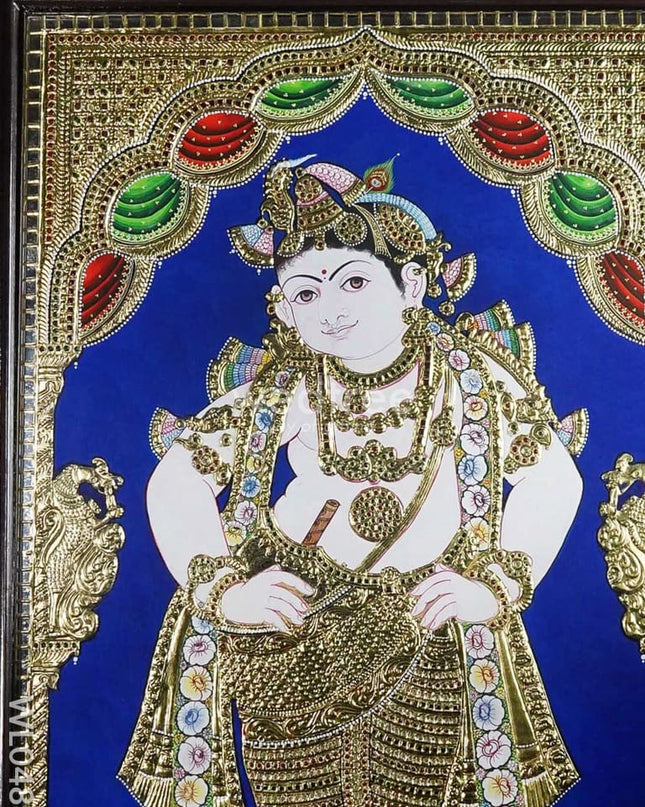 Tanjore Painting Vithoba Krishna In Standing Pose - 3 X 2 Ft Wl0488