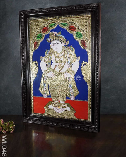 Tanjore Painting Vithoba Krishna In Standing Pose - 3 X 2 Ft Wl0488