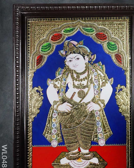 Tanjore Painting Vithoba Krishna In Standing Pose - 3 X 2 Ft Wl0488