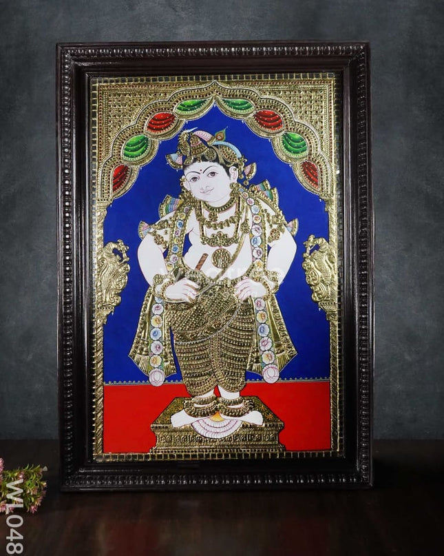 Tanjore Painting Vithoba Krishna In Standing Pose - 3 X 2 Ft Wl0488