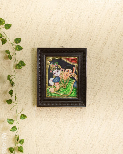 Tanjore Painting - Yashoda with Krishna - Flat - 10*8 inch - WL4983 Tanjore Painting