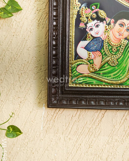 Tanjore Painting - Yashoda with Krishna - Flat - 10*8 inch - WL4983 Tanjore Painting